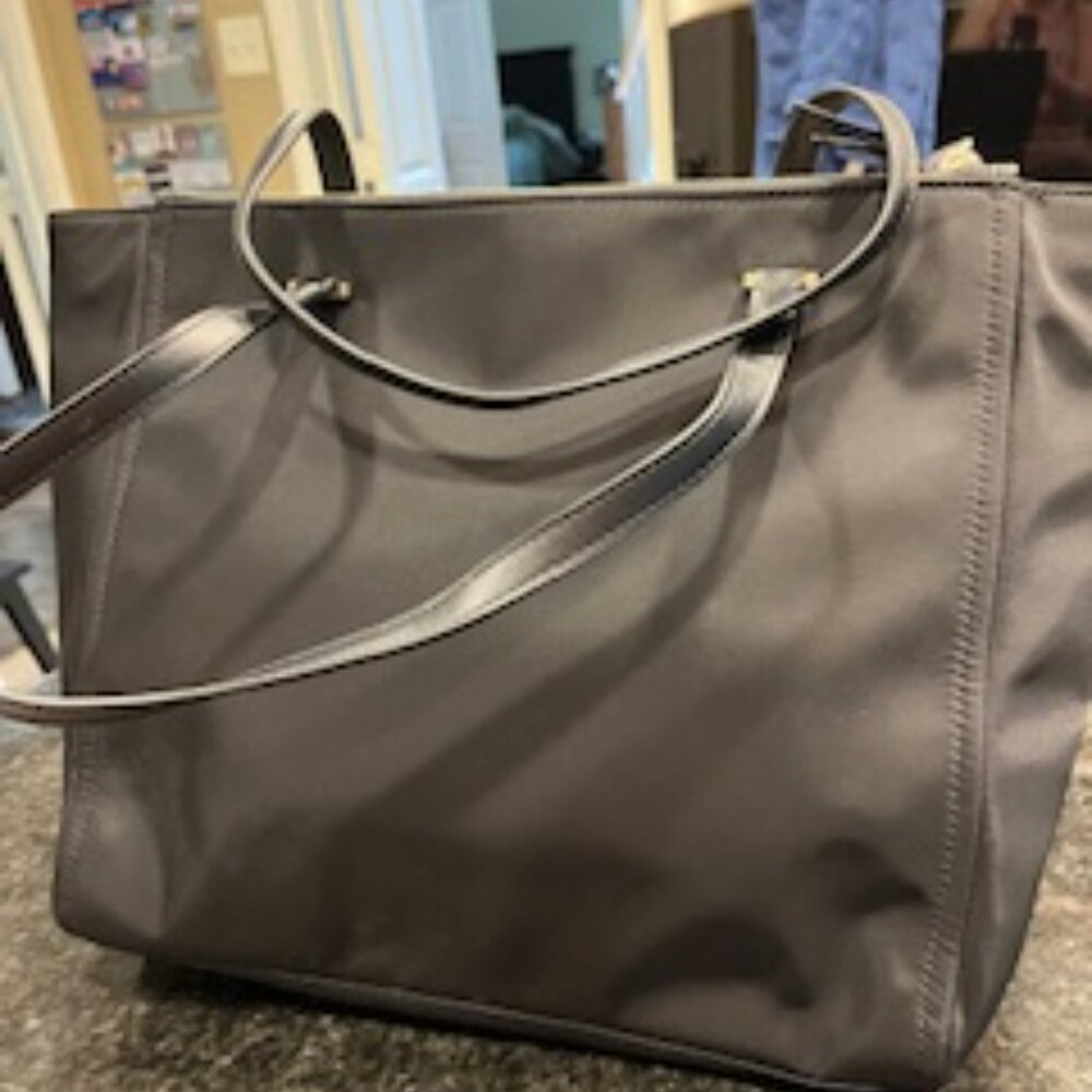 NWOT - Kate Spade Large Black Nylon Tote with 3 Compartments - Picture 2 of 9